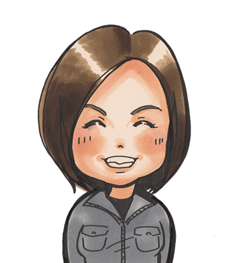 松原さんの似顔絵